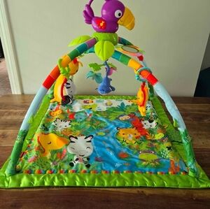 Fisher-Price Rainforest Music & Lights Deluxe Baby Gym Play Mat